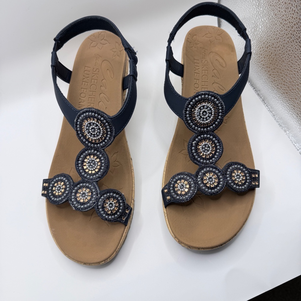 Skechers Cali Beverlee Date Glam wedge sandals